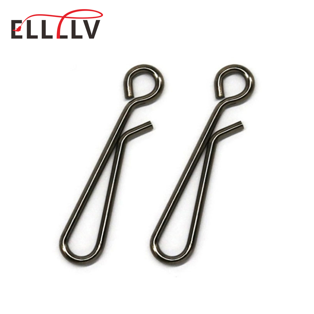 Fishing Lure Accessories - 100 個海水釣りステンレス鋼オープンアイぶら下げスナップクイックチェンジピンフックルアーコネクタ釣りアクセサリー
