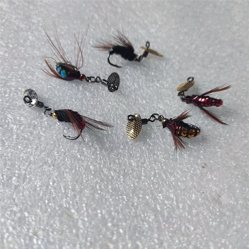 Fishing Lure Accessories - T34C スパンコールルアーベイト人工フライフックマイクロオブジェクト釣りセット昆虫フック釣り具アクセサリー