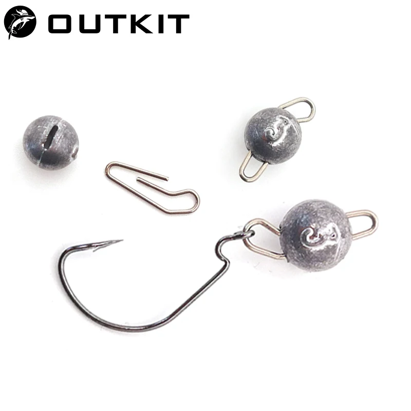 Fishing Lure Accessories - OUTKIT 10 ピース/ロットリードヘッドシンカーソフトルアーフック 3g5g7g10g チェブラーシカシンカーテキサス釣具アクセサリー
