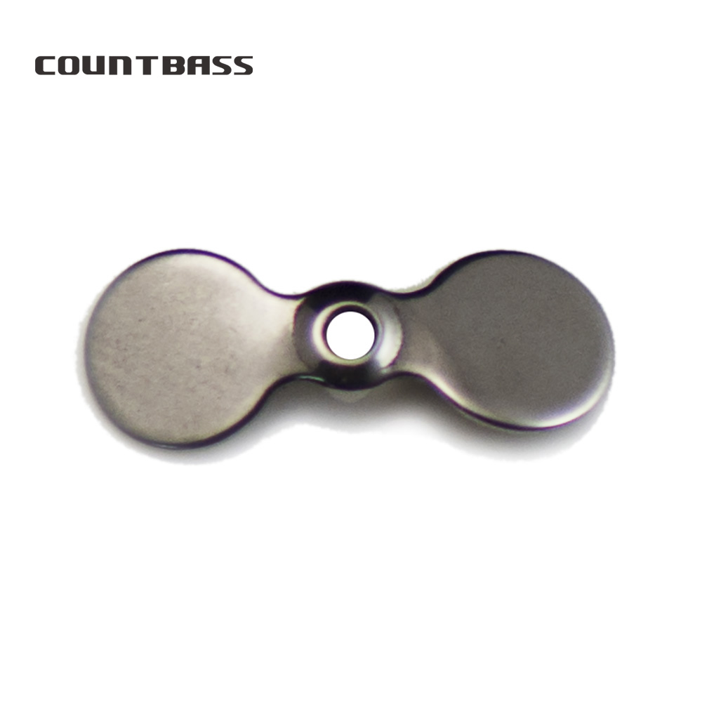 Fishing Lure Blade Bait - COUNTBASS 50個入り ステンレス製プロペラブレード、プロペラ、DIYトップウォーターハードフィッシングルアー、ポッパー、スイムジグ