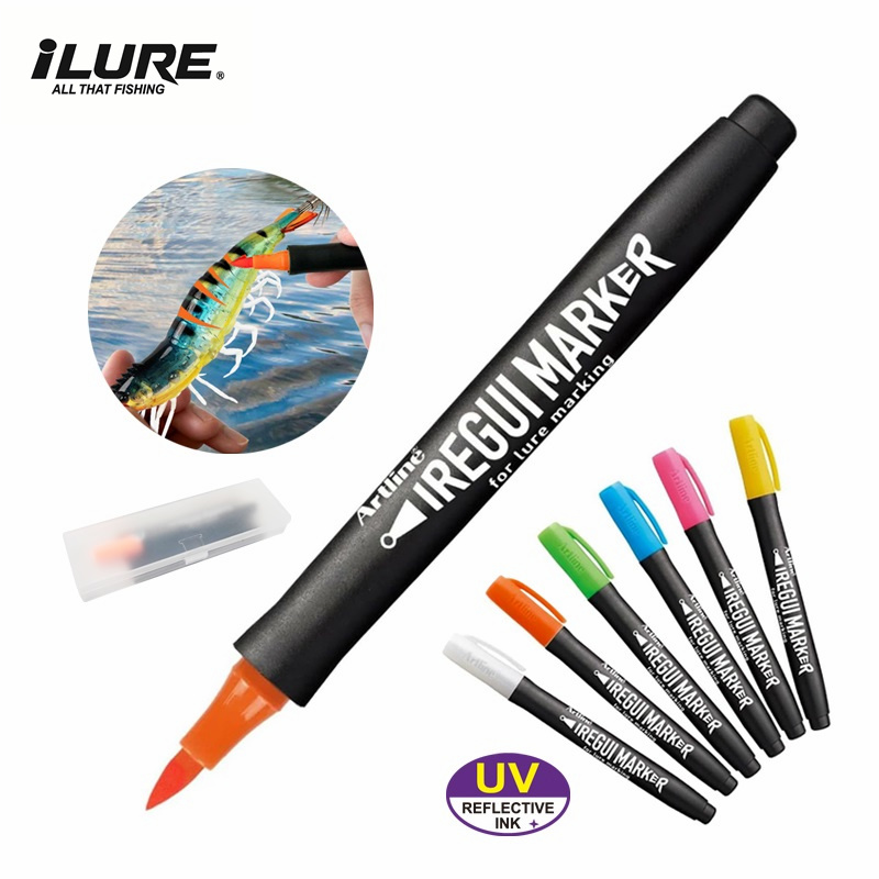 新しい釣り道具 UV蛍光塗料ペン ソフトハードルアー用 イカ - Fishing Lure Making Kit のレビューと価格