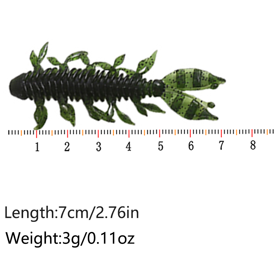 30個/箱 シェイキングシュリンプ ソフトベイト ダブルブレ - Fishing Lure Blade Bait のレビューと価格