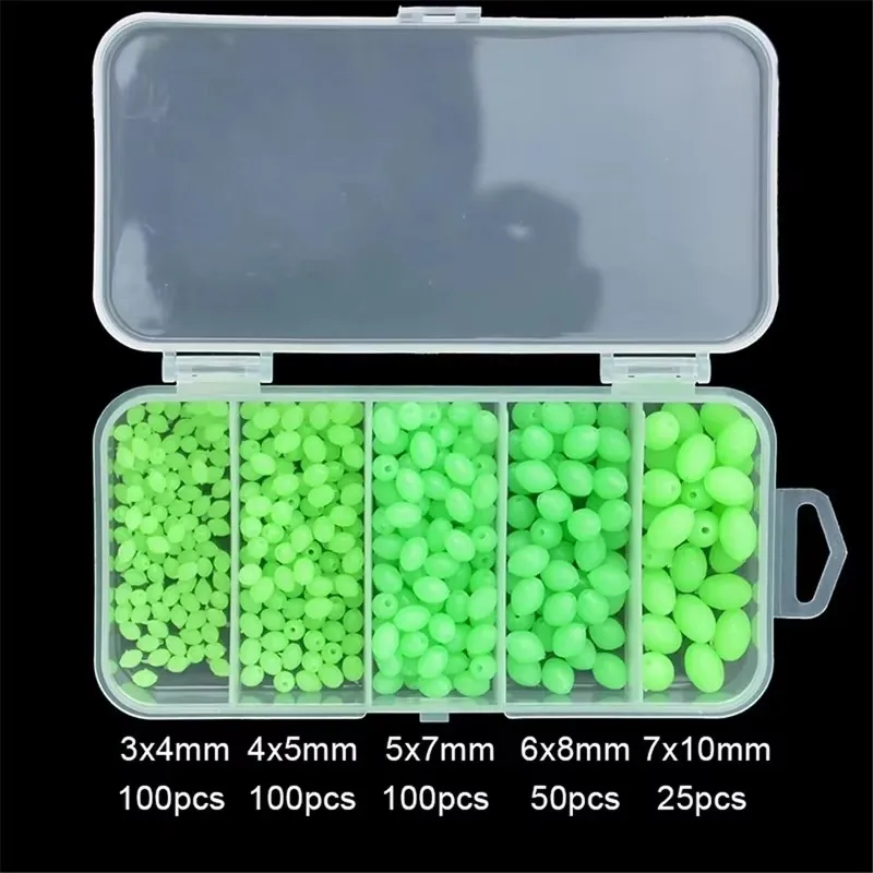 375 ピース/セット夜間発光釣りハードビーズソフトワームグ - Fishing Lure Accessories のレビューと価格