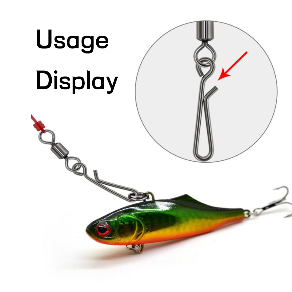 100 個海水釣りステンレス鋼オープンアイぶら下げスナップク - Fishing Lure Accessories のレビューと価格