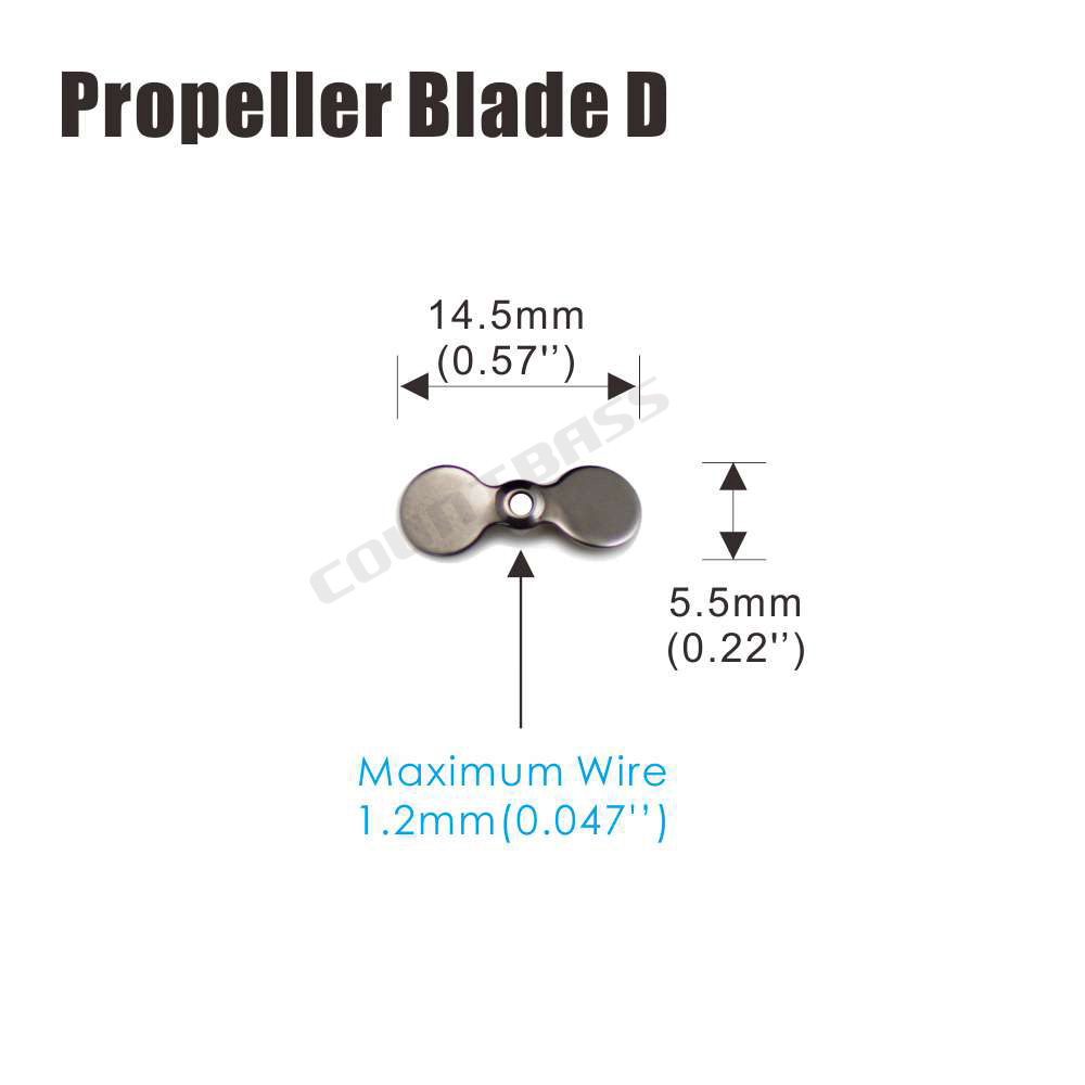 COUNTBASS 50個入り ステンレス製プロペラブレード - Fishing Lure Blade Bait のレビューと価格